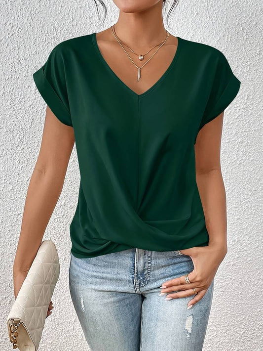 Shyra - V-Neck Top with Front Twist