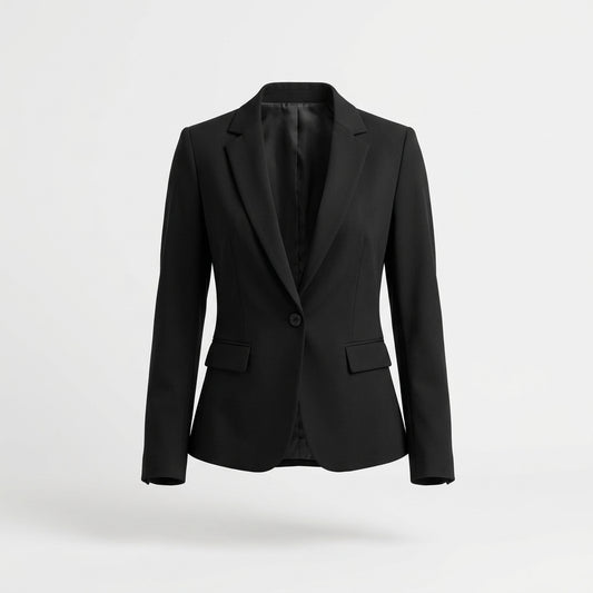 Black Polyester Blazer