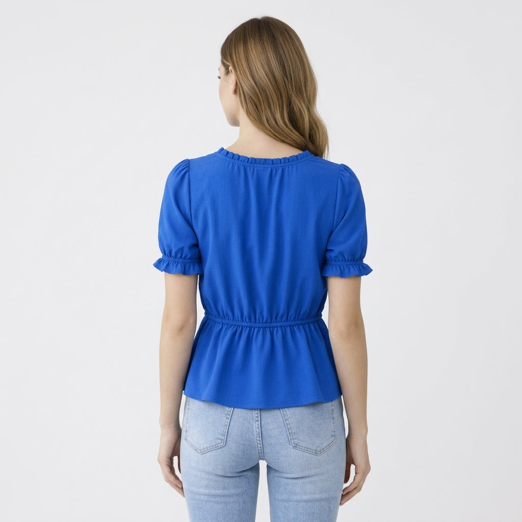 Blue Cotton Blouse