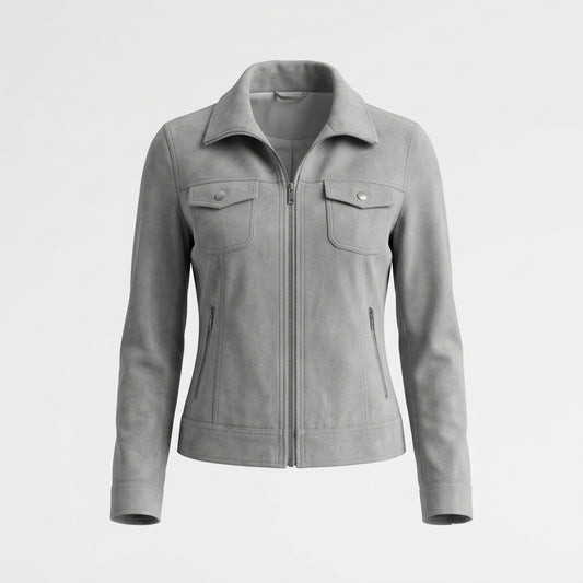 Gray Suede Jacket