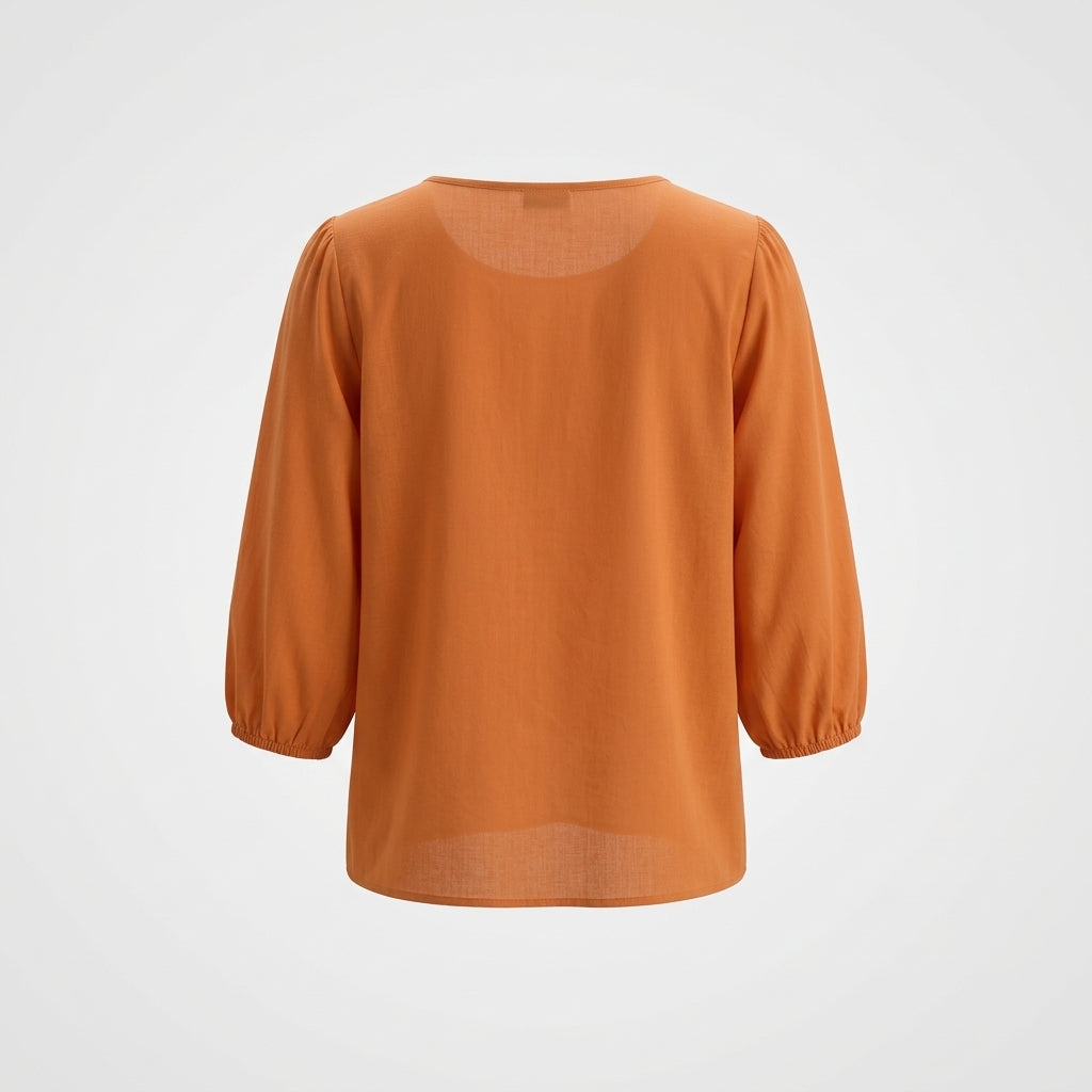 Orange Cotton Blouse