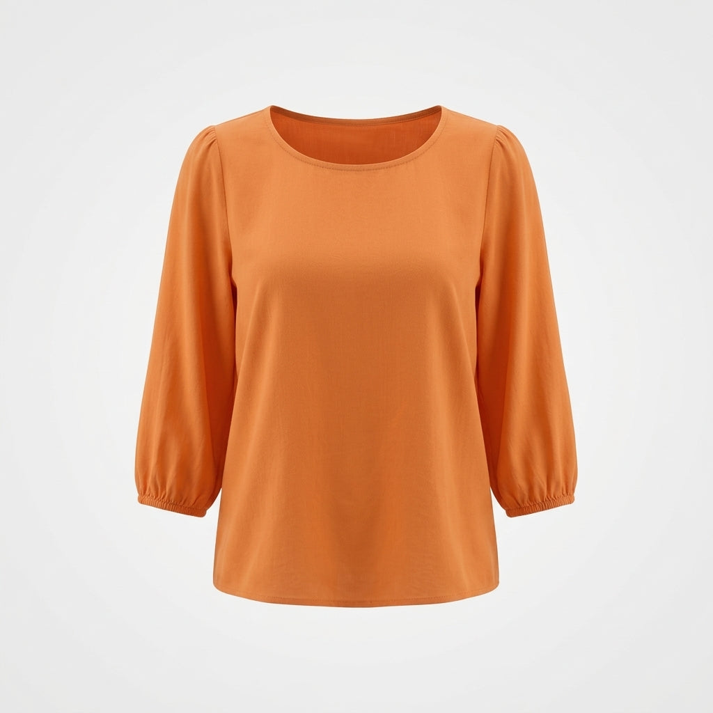 Orange Cotton Blouse